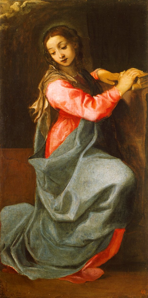 Lady of Annunciation, kirjoittanut Annibale Carracci (1560-1609), öljy kankaalle tekijältä Annibale Carracci