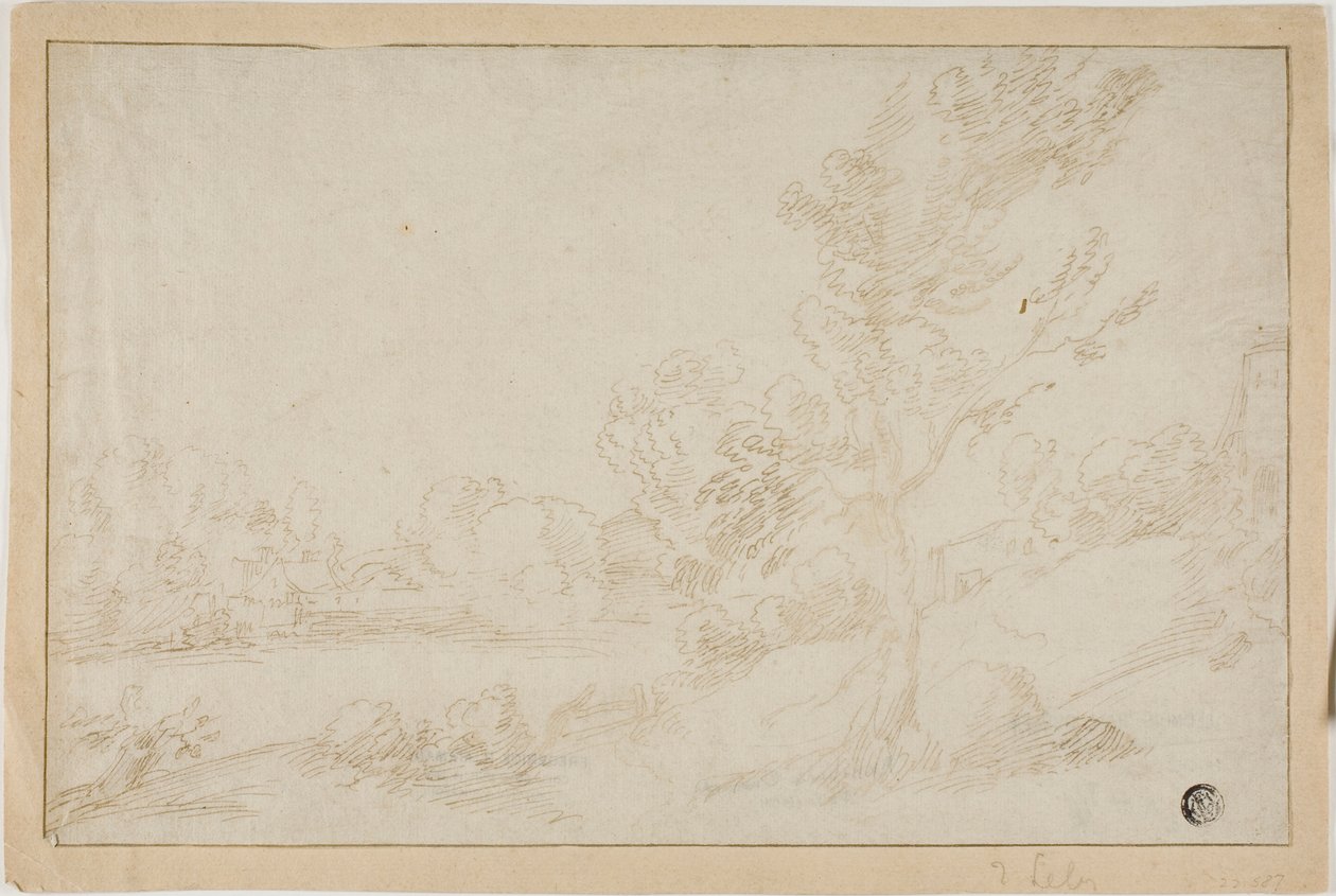 Maisema joen rannalla tekijältä Annibale Carracci