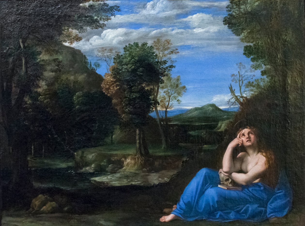 Maisema katuvan Magdalenan kanssa tekijältä Annibale Carracci