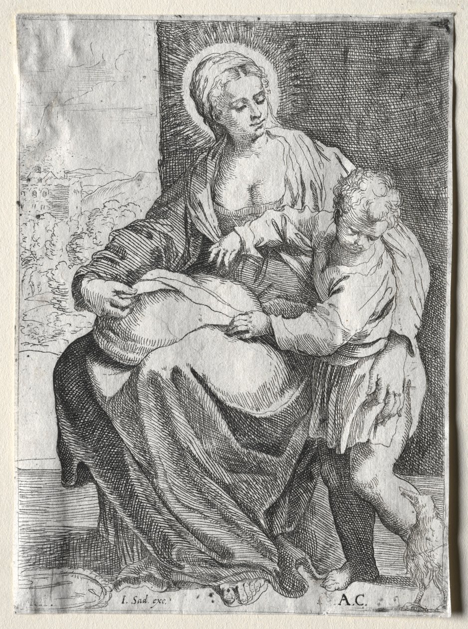 Madonna valkoisen korpin kanssa, 1500-luku. tekijältä Annibale Carracci