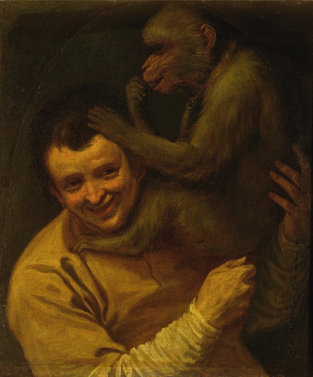 Mies apinan kanssa tekijältä Annibale Carracci