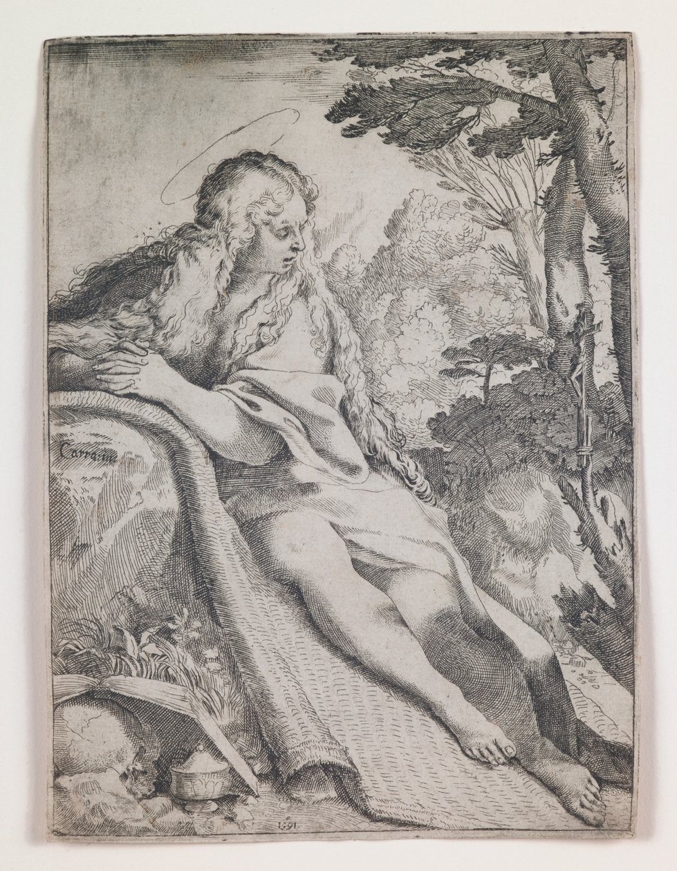Maria Magdaleena erämaassa tekijältä Annibale Carracci
