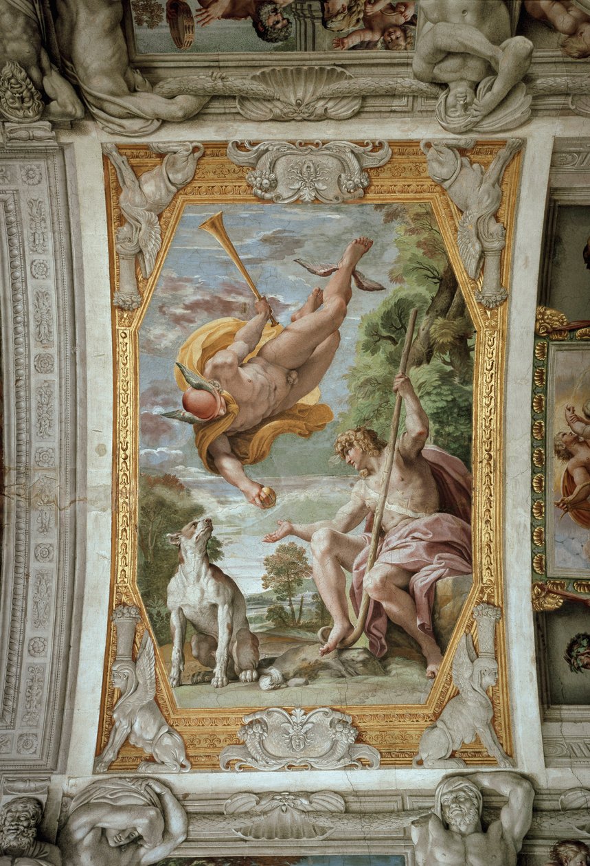 Mercury ja Pariisi (Fresko tekijältä Annibale Carracci