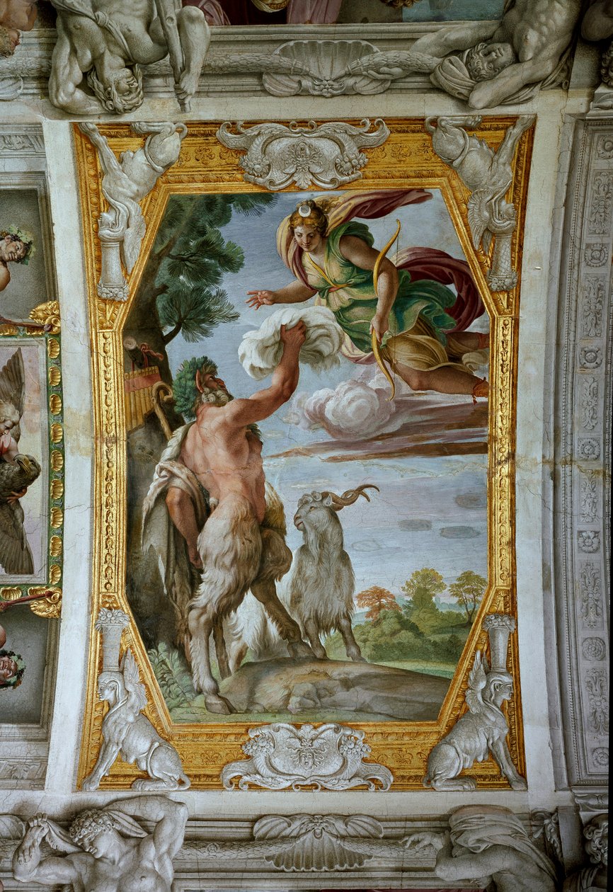Pan ja Diana (Fresko tekijältä Annibale Carracci