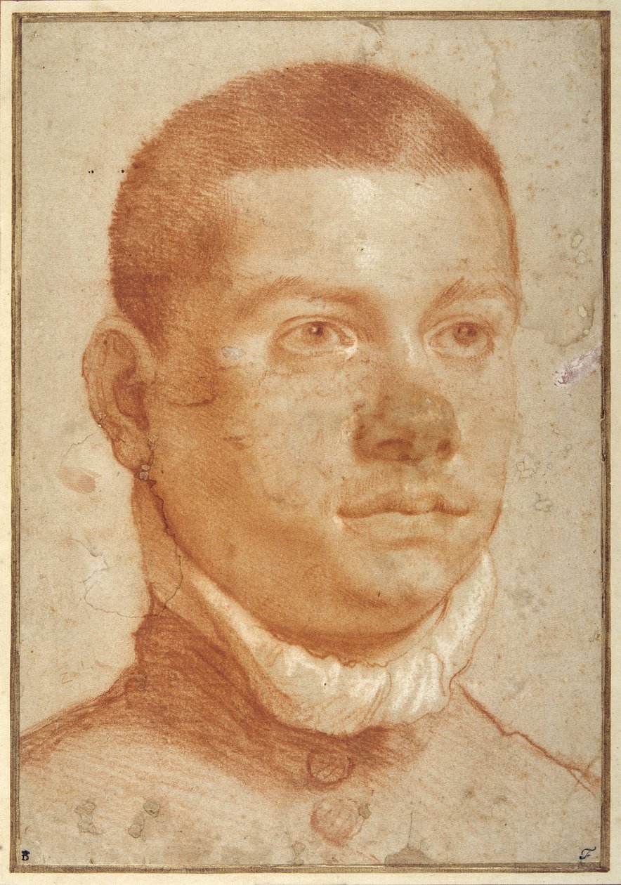Nuoren miehen muotokuva (punainen liitu) tekijältä Annibale Carracci