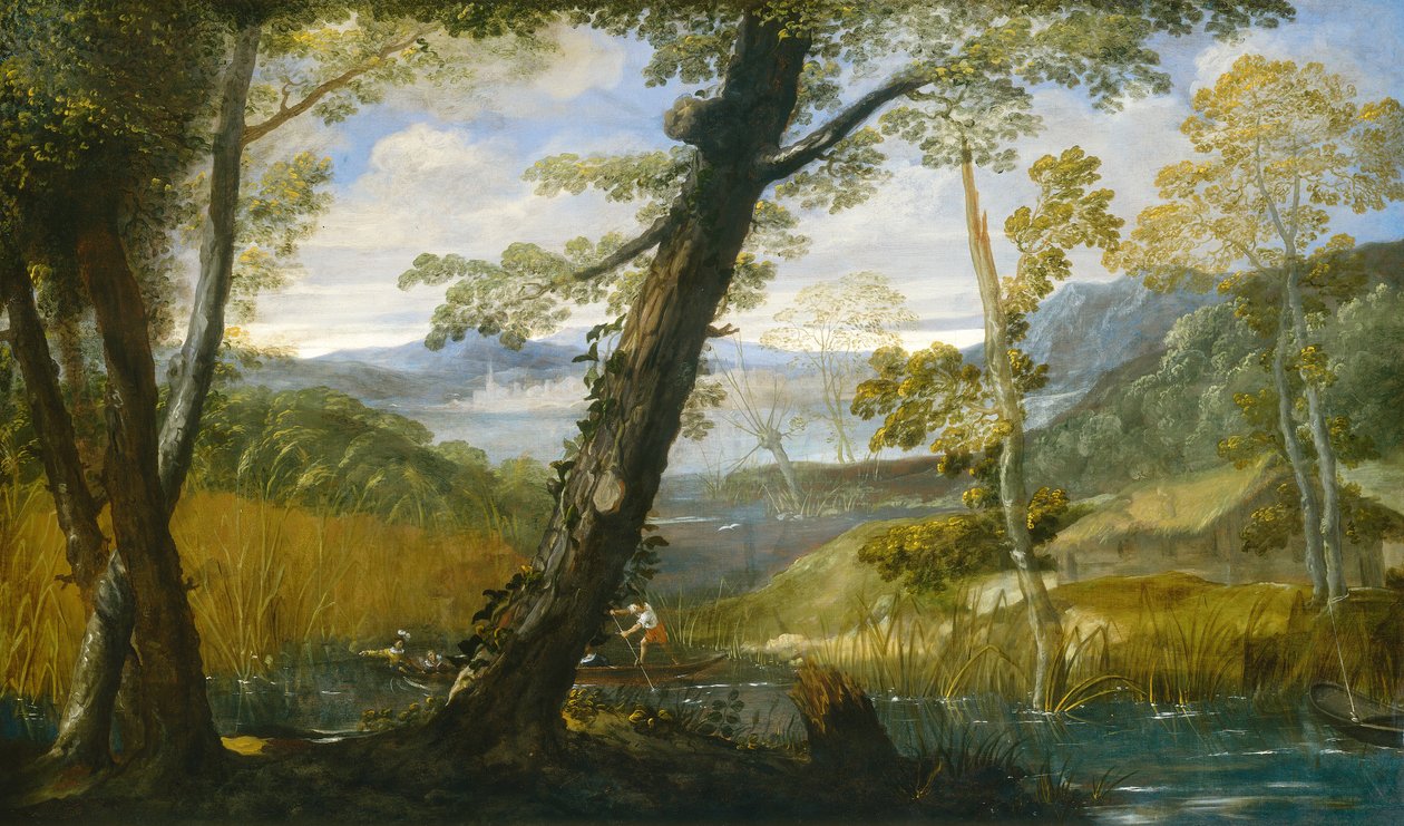 Jokimaisema, n. 1590. tekijältä Annibale Carracci