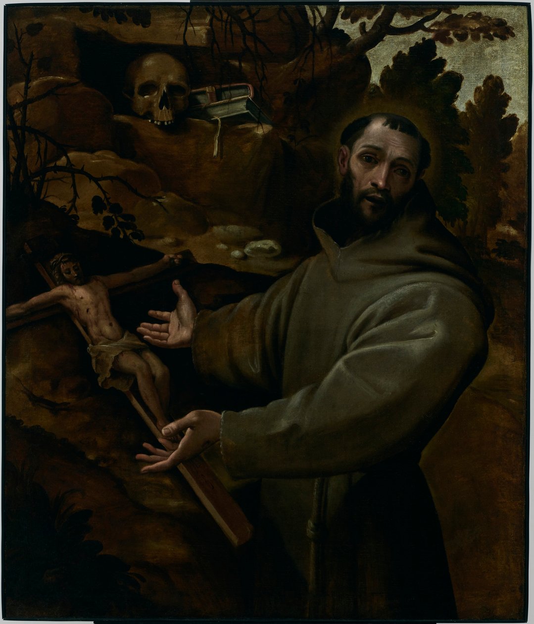 Pyhä Franciscus Assisilainen tekijältä Annibale Carracci