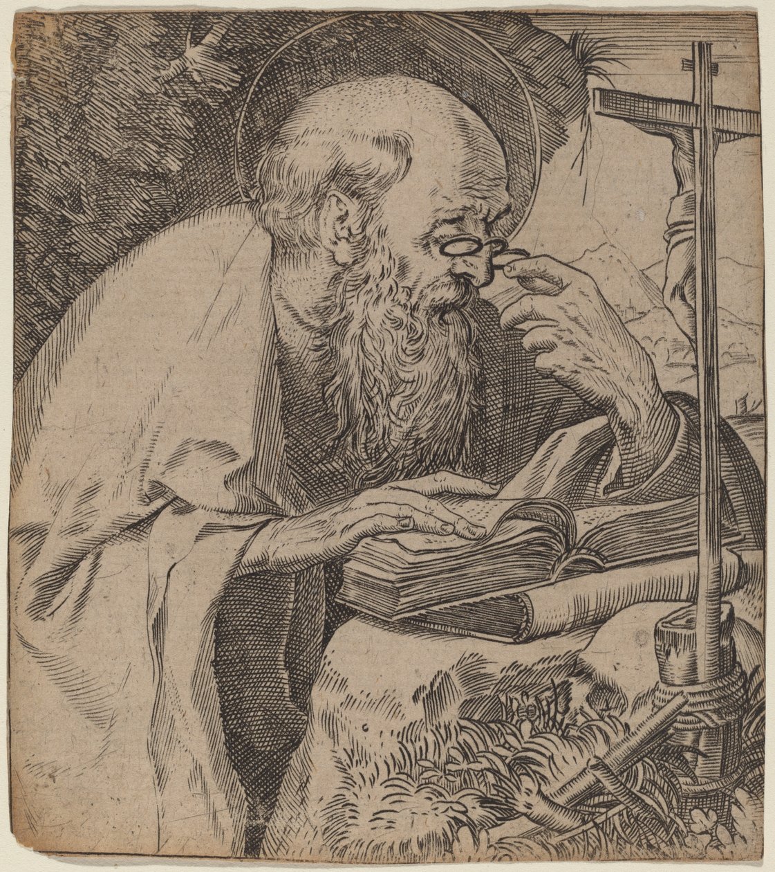 Pyhä Jerome tekijältä Annibale Carracci