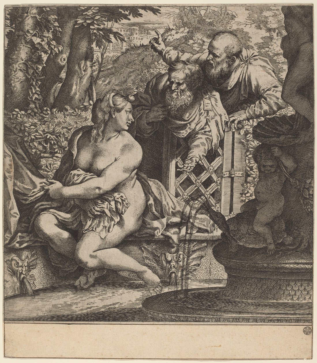 Susanna ja vanhimmat tekijältä Annibale Carracci