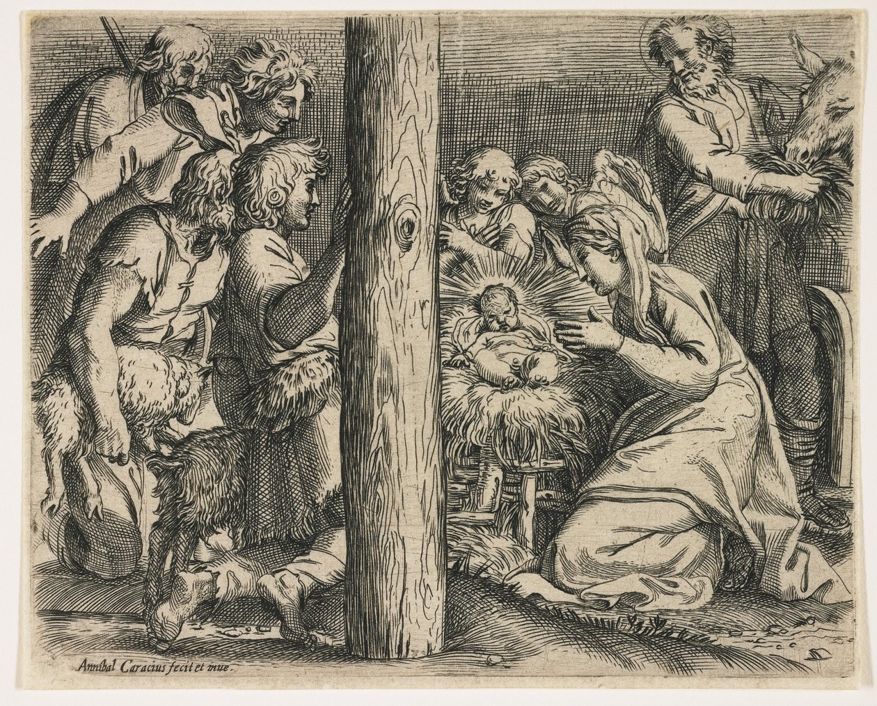 Paimenten palvonta, n. 1606 tekijältä Annibale Carracci