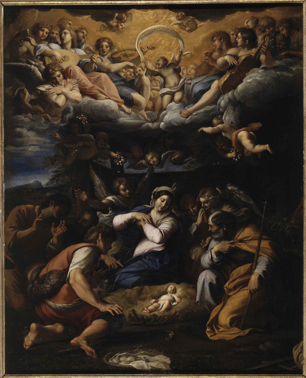 Paimenten palvonta, n. 1597. tekijältä Annibale Carracci