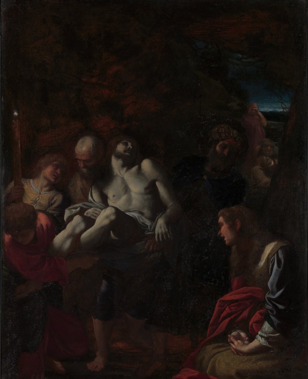 Kristuksen hautaus, 1595. tekijältä Annibale Carracci