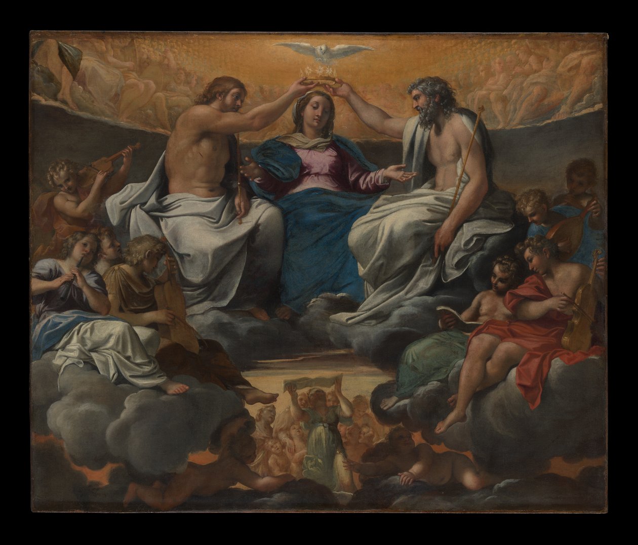 Neitsyt Marian kruunaaminen tekijältä Annibale Carracci