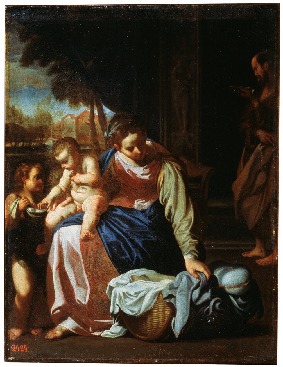 Pyhä perhe, 1500-luvun loppu tai 1600-luvun alku tekijältä Annibale Carracci