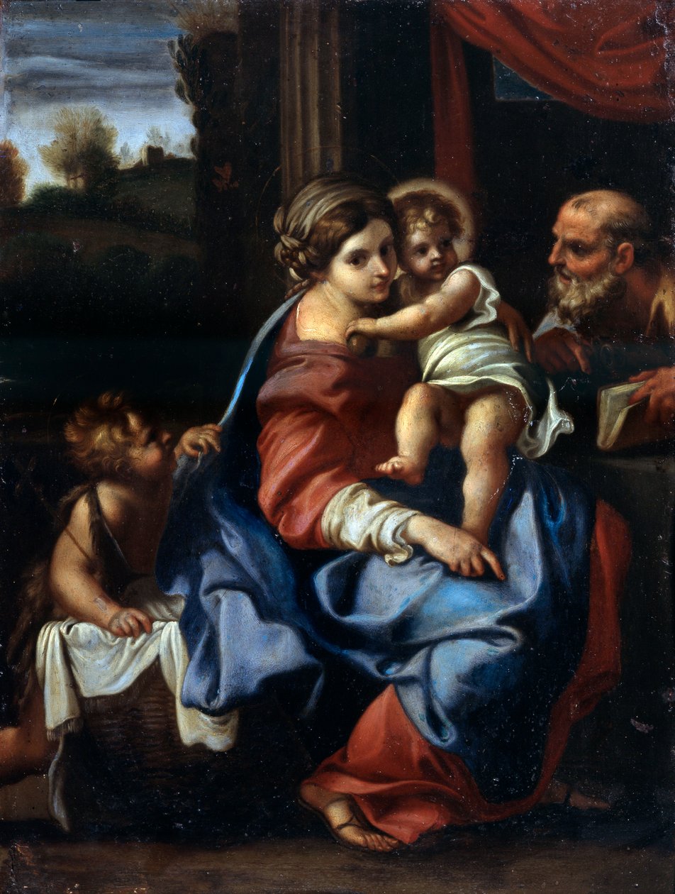 Pyhä perhe, jossa Johannes Kastaja poikana, 1500-luvun loppu tai 1700-luvun alku. tekijältä Annibale Carracci