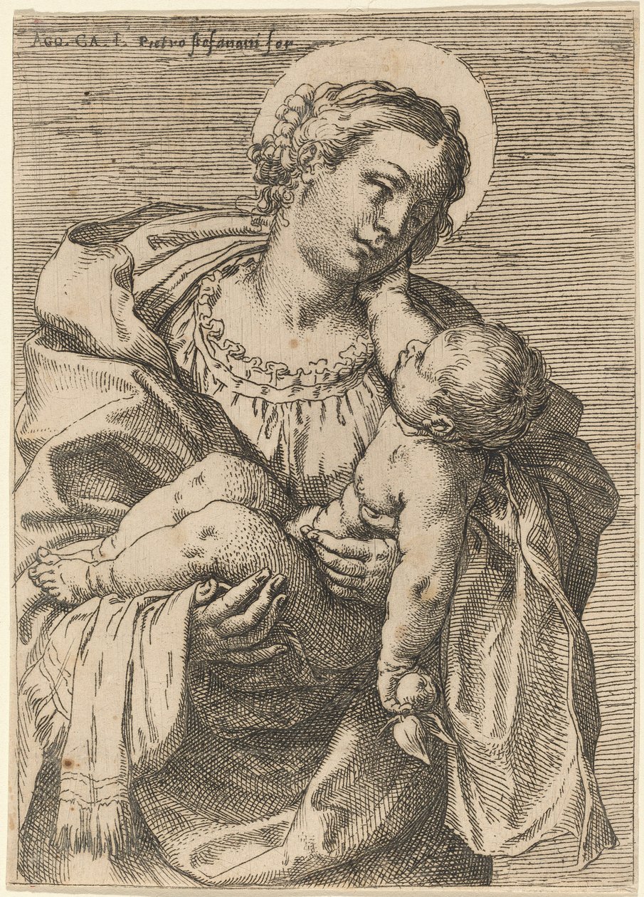 Madonna ja lapsi omenan kanssa tekijältä Annibale Carracci