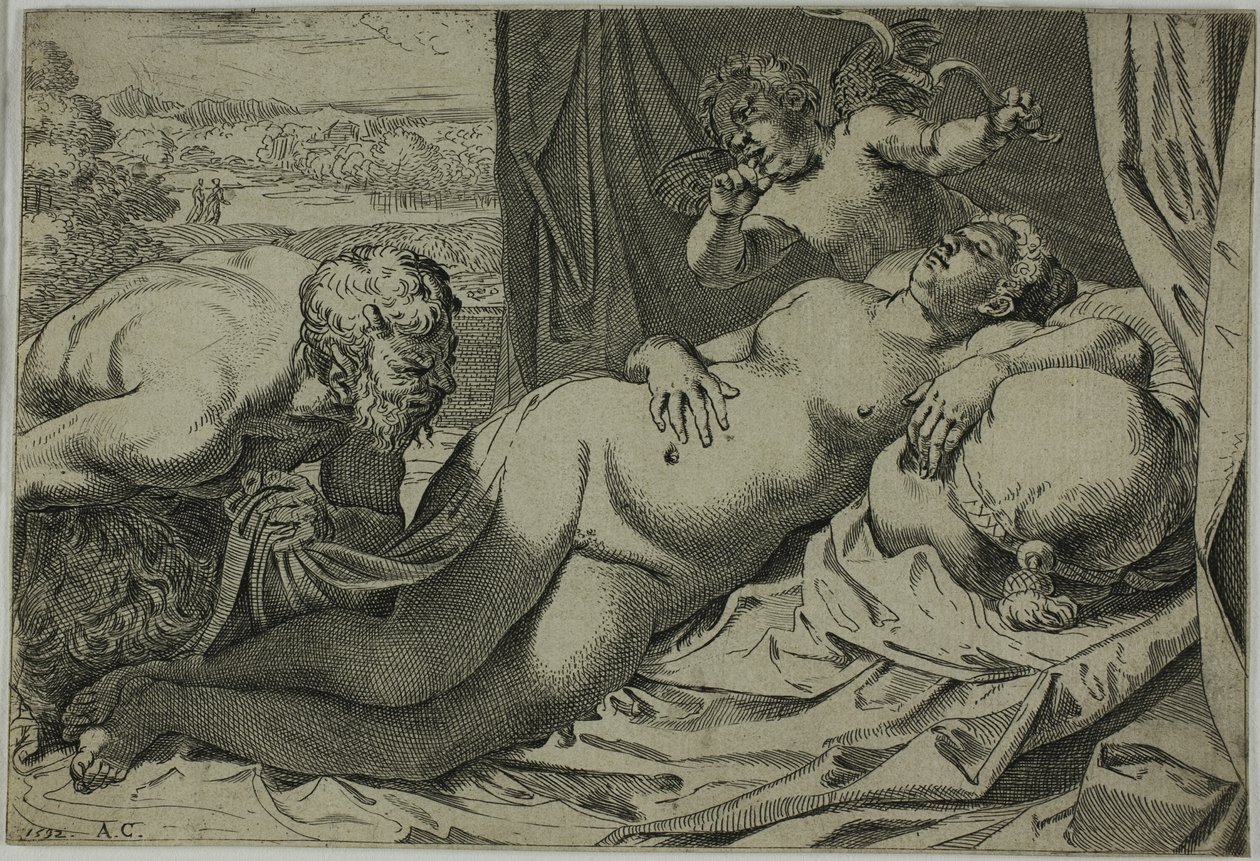 Venus ja Satyr tekijältä Annibale Carracci