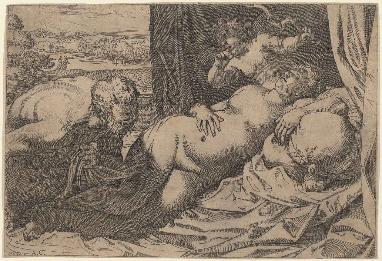 Venus ja Satyr tekijältä Annibale Carracci