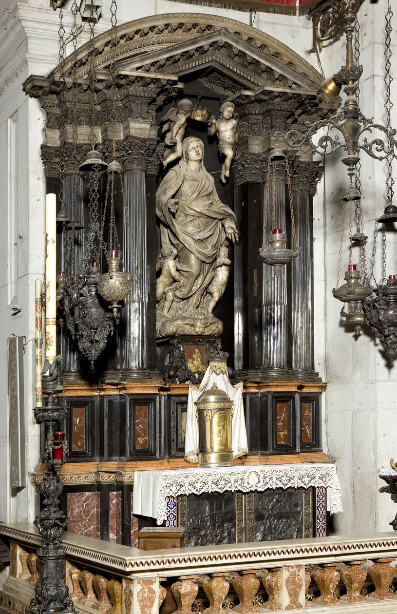 Neitsyt Marian taivaaseenastuminen, 1586 tekijältä Annibale Fontana