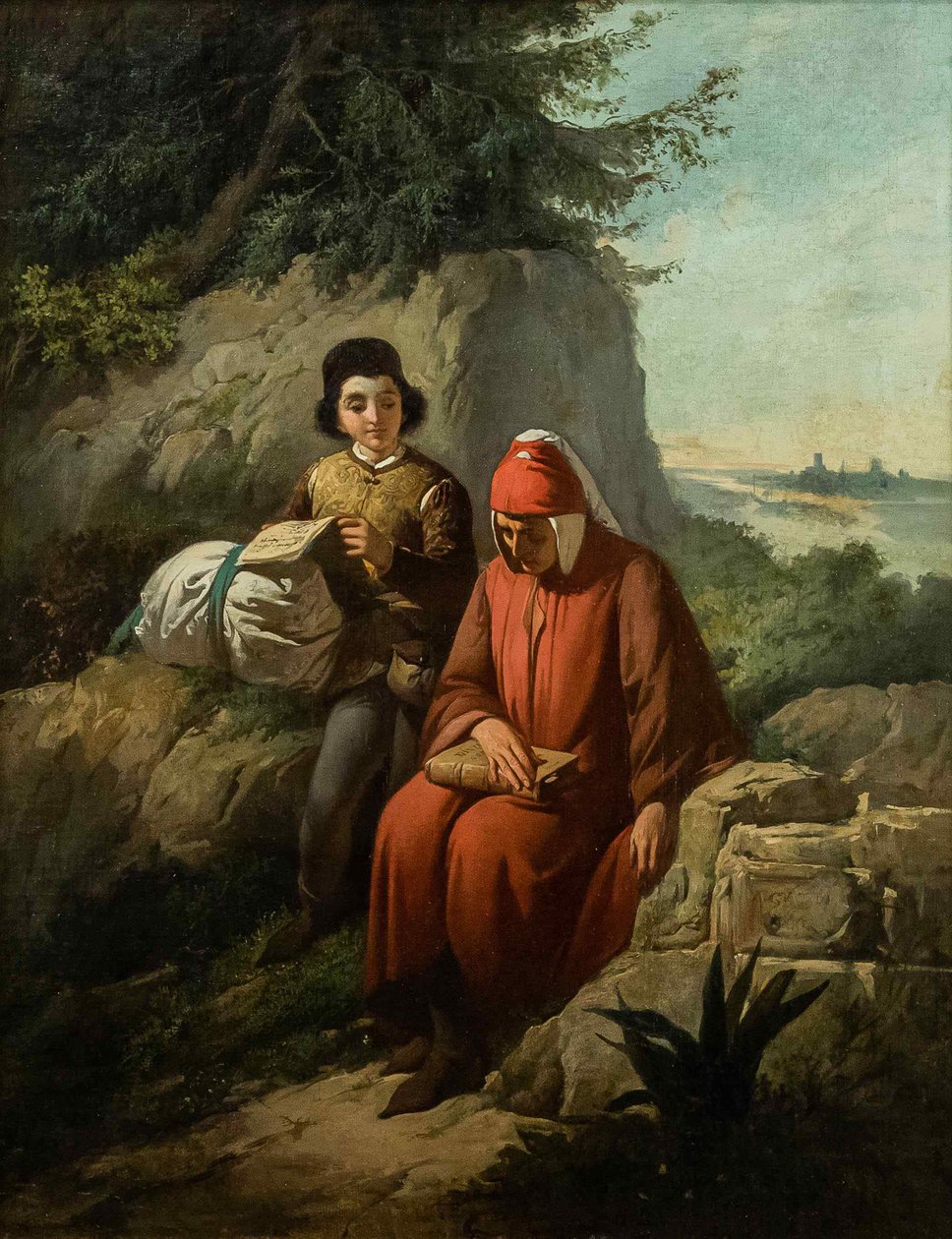 Dante maanpaossa, 1854. tekijältä Annibale Gatti