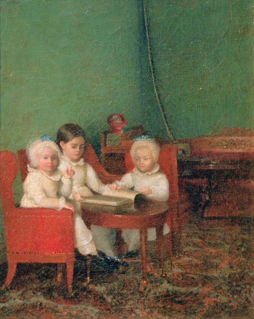 Lapset sisätiloissa, 1800-10 tekijältä Unbekannt Unbekannt