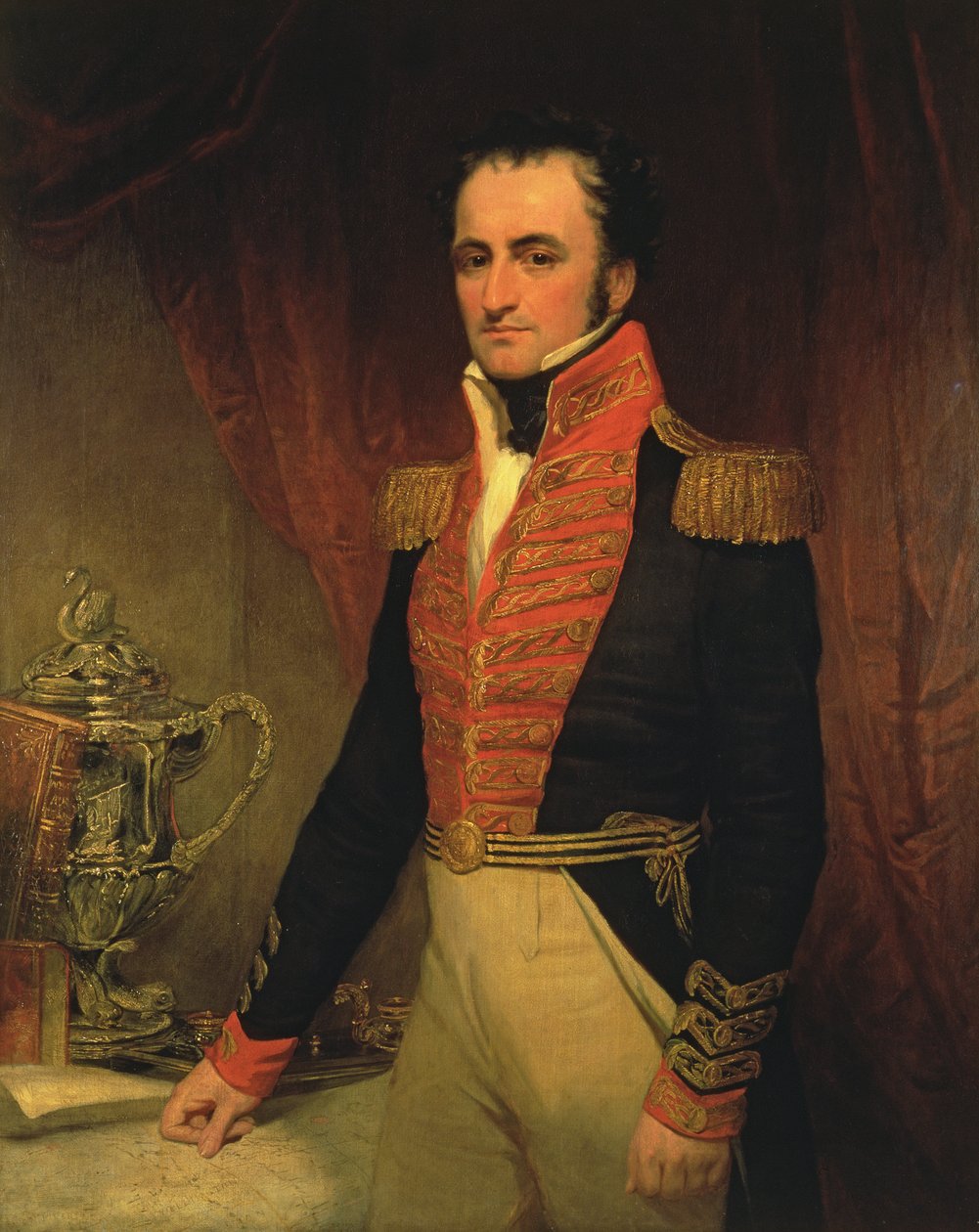 Muotokuva amiraali Sir James Stirlingistä (1791-1865), Länsi-Australian ensimmäinen kuvernööri 1829-39, n. 1833 tekijältä Unbekannt Unbekannt