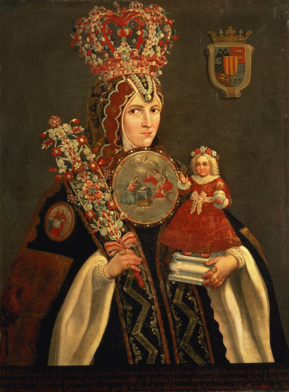 Sisar Juana, Pyhän Hieromuksen luostarin perustajan D. de Cortesin isotytär, n. 1661 tekijältä Unbekannt Unbekannt