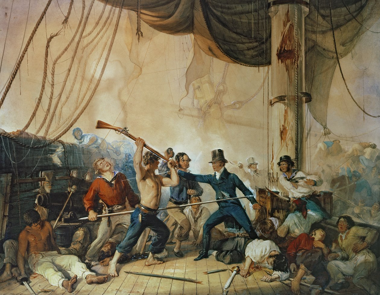 Lähitaistelu Chesapeaken laivalla, 1813 tekijältä Unbekannt Unbekannt