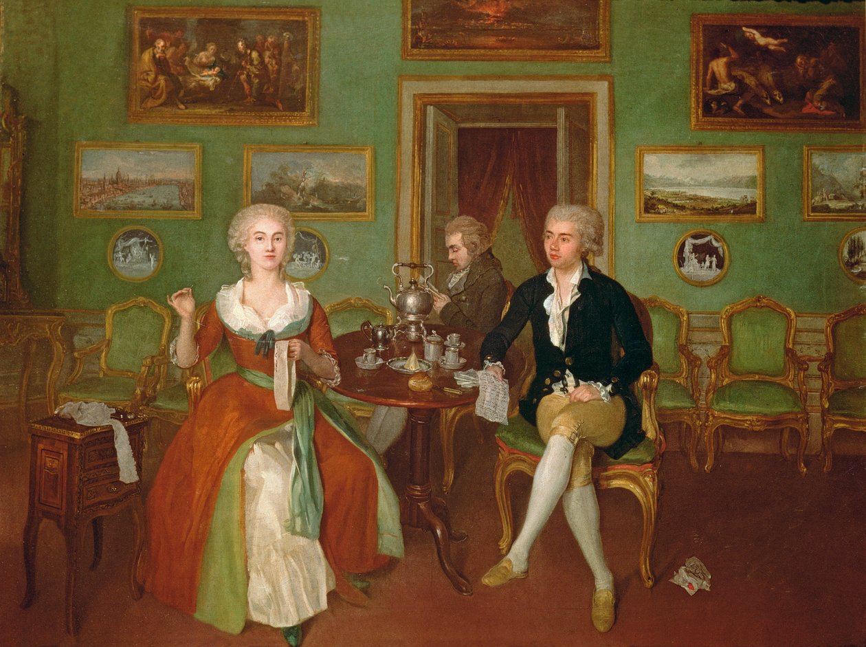 Näkymä olohuoneeseen, 1780 tekijältä Unbekannt Unbekannt
