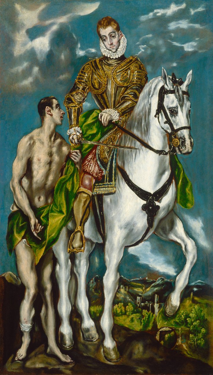 Pyhä Martin ja kerjäläinen tekijältä El Greco