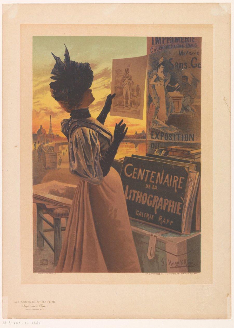 Galerie Rappin järjestämän Exposition du Centenaire de la Lithographie -näyttelyn mainos Les Maîtres de l