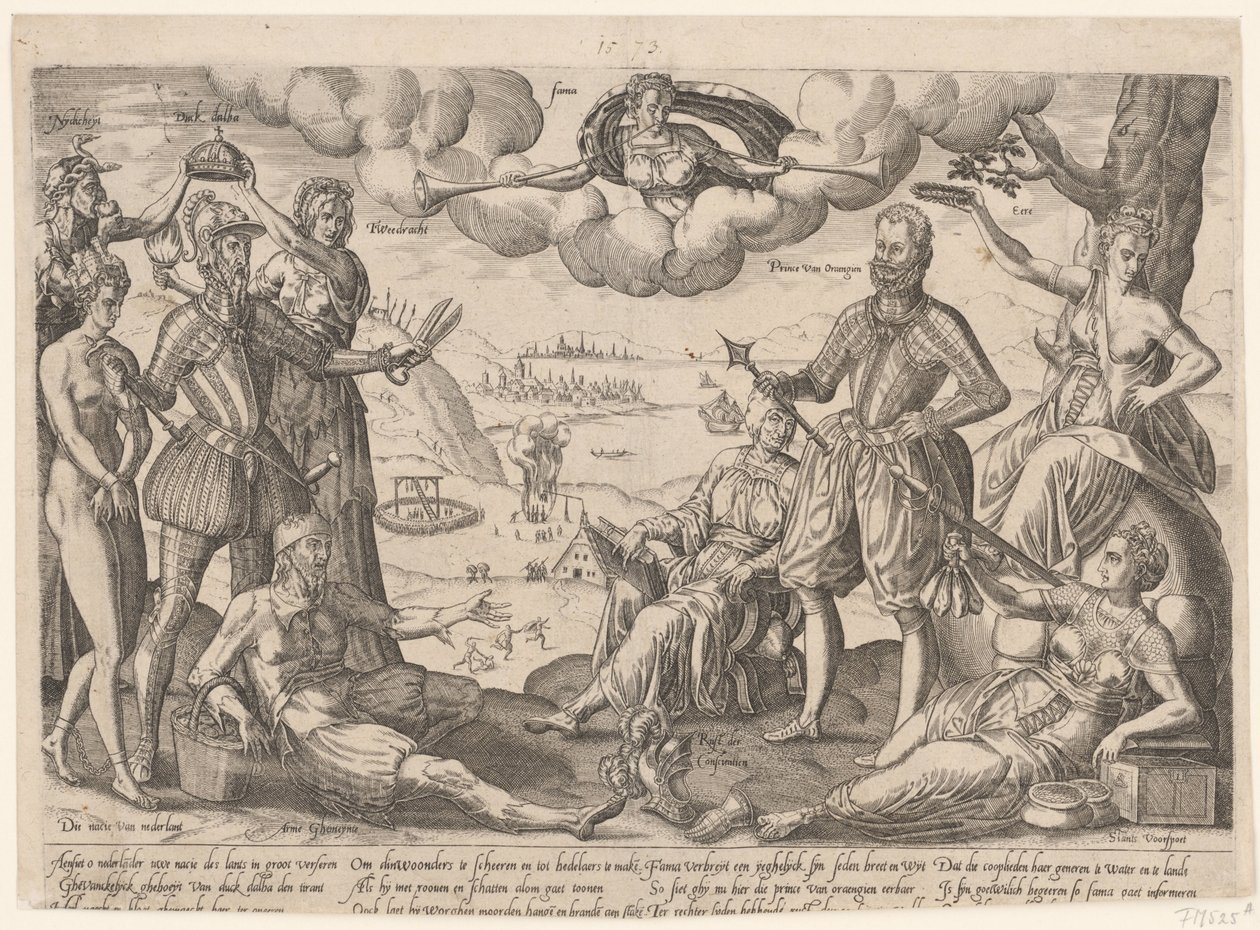 Alvan herttuan ja Orangen prinssin allegorinen vedos Alvan herttuan ja Orangen prinssin allegorinen vedos, n. 1572 tekijältä Anonymous
