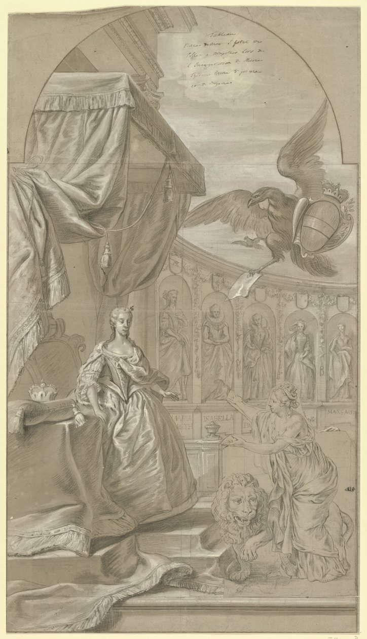 Allegoria Itävallan arkkiherttuatar Maria Annan kokouksesta kuvernöörinä, 1744 tekijältä Anonymous