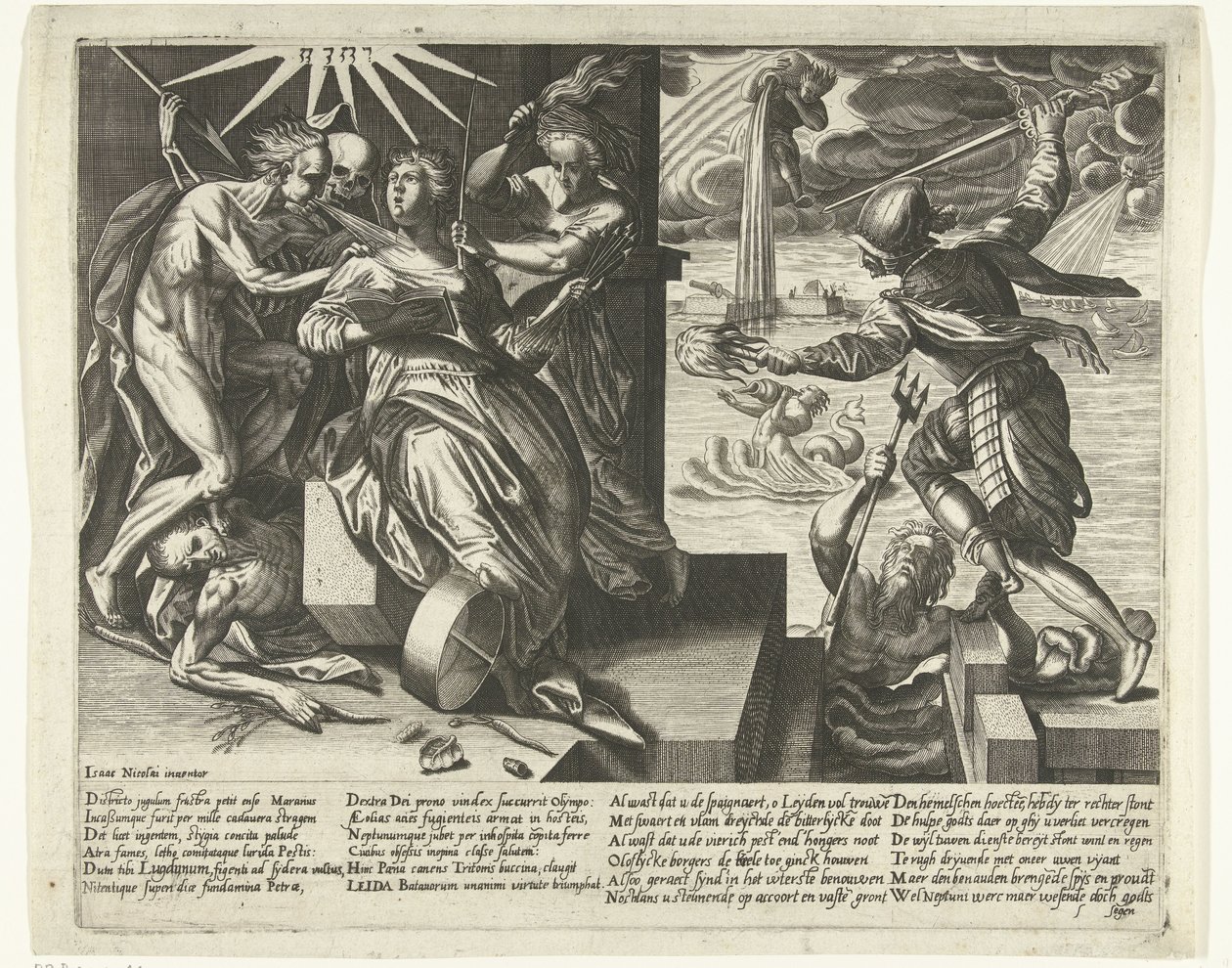 Allegoria Leidenin ahdistuksesta ja helpotuksesta, 1574 tekijältä Anonymous