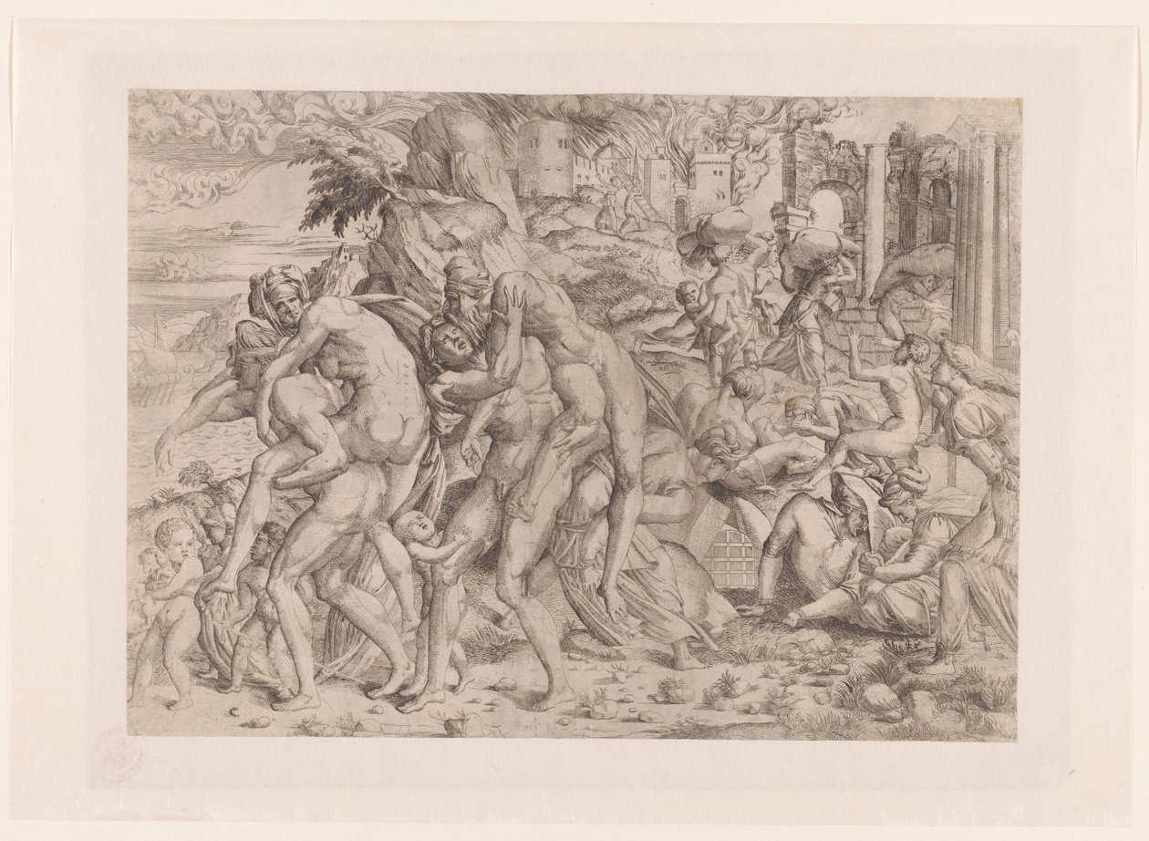 Amphinomus ja Anapias pelastavat vanhempansa Catanian tulelta tekijältä Anonymous