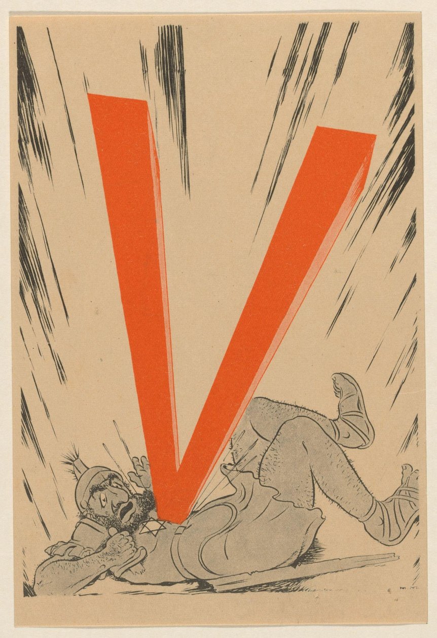 Juutalaisvastainen sarjakuva, n. 1943-1944 tekijältä Anonymous