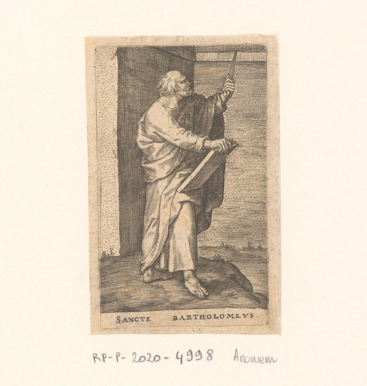 Apostoli Bartolomeus Sancte Bartholomew (otsikko esineessä) Apostolit (sarjan nimi) tekijältä Anonymous