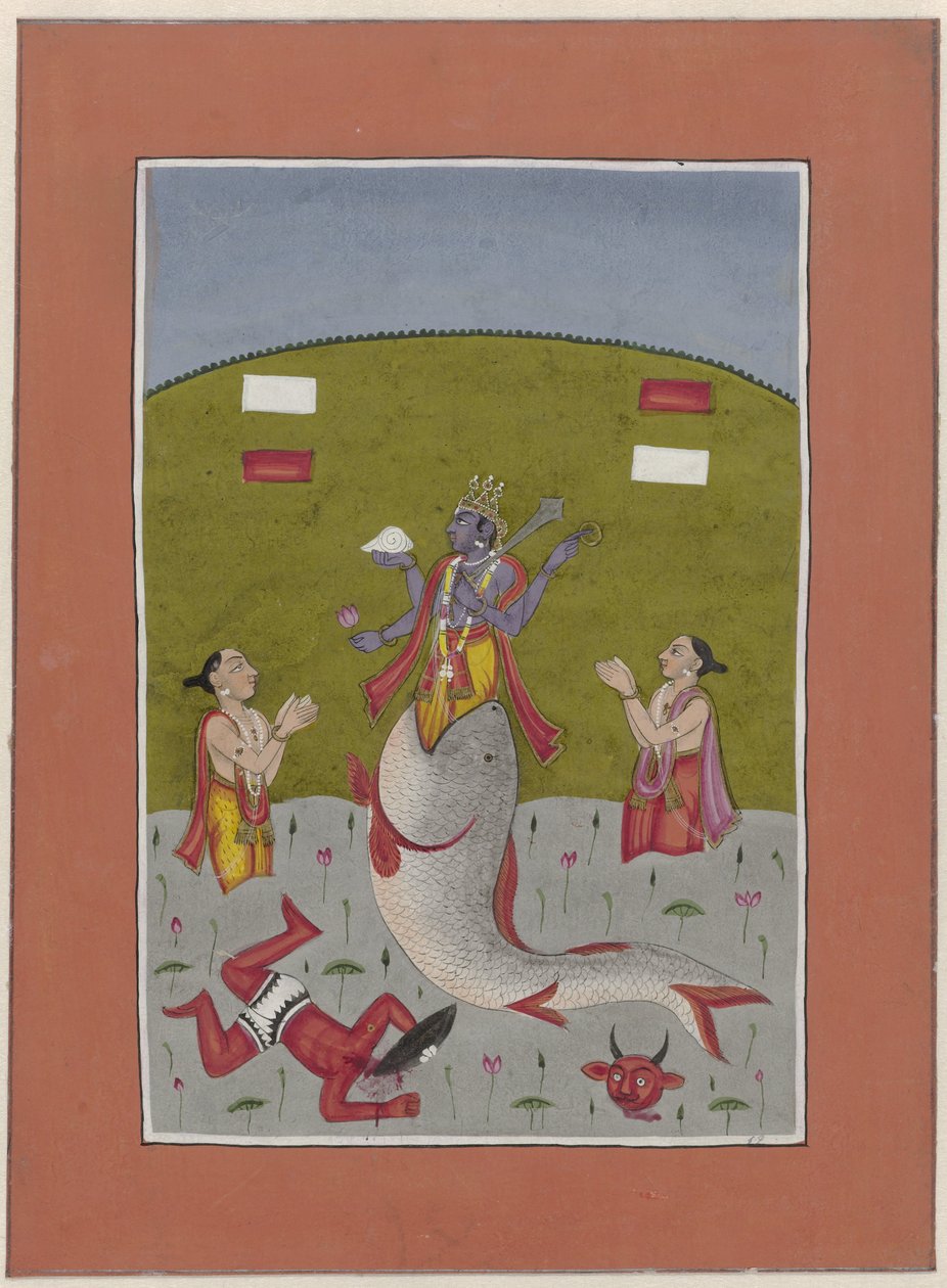 Avatar de Vishnu sortint de la boca d