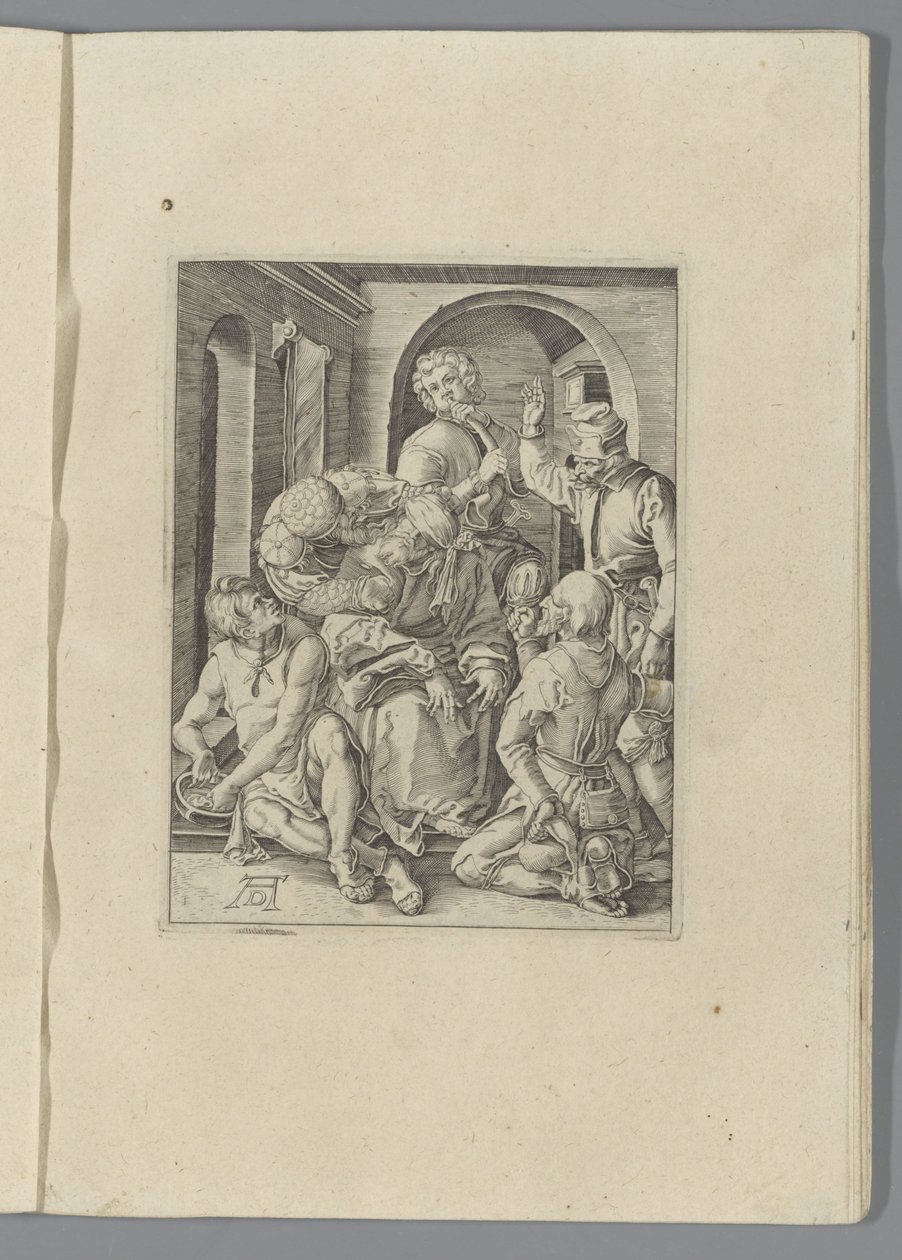 Kristuksen pilkkaaminen The Little Passion (sarjan nimi) Passio Christi Ab Alberto Durer Nurenburgensi Effigiata (sarjan nimi) tekijältä Anonymous
