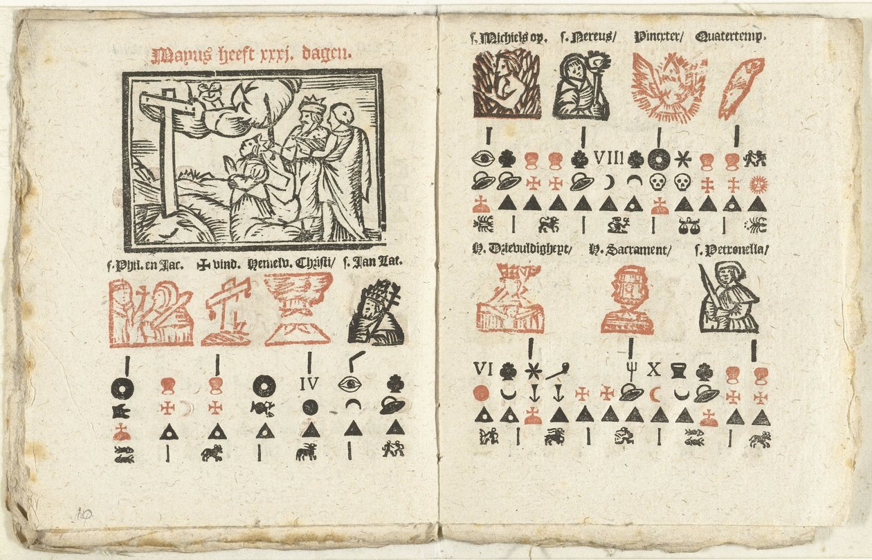 Sivut, joissa on ennuste toukokuulle 1712 tekijältä Anonymous