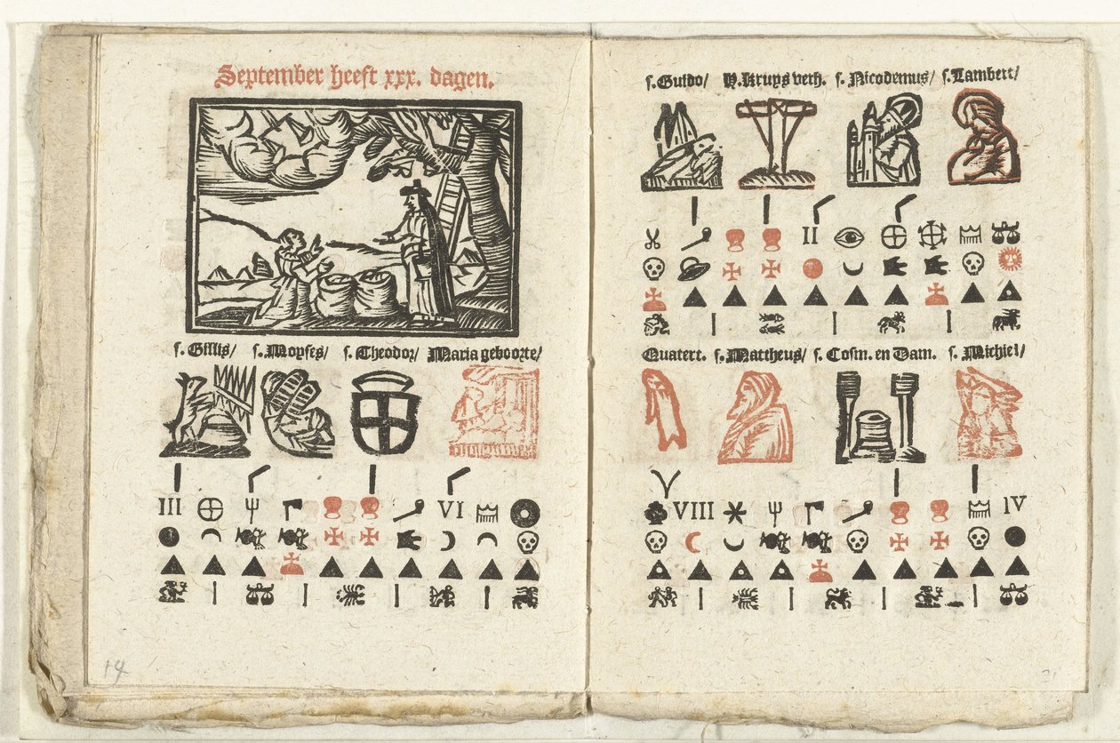 Sivut, joissa on ennuste syyskuulle 1712 tekijältä Anonymous