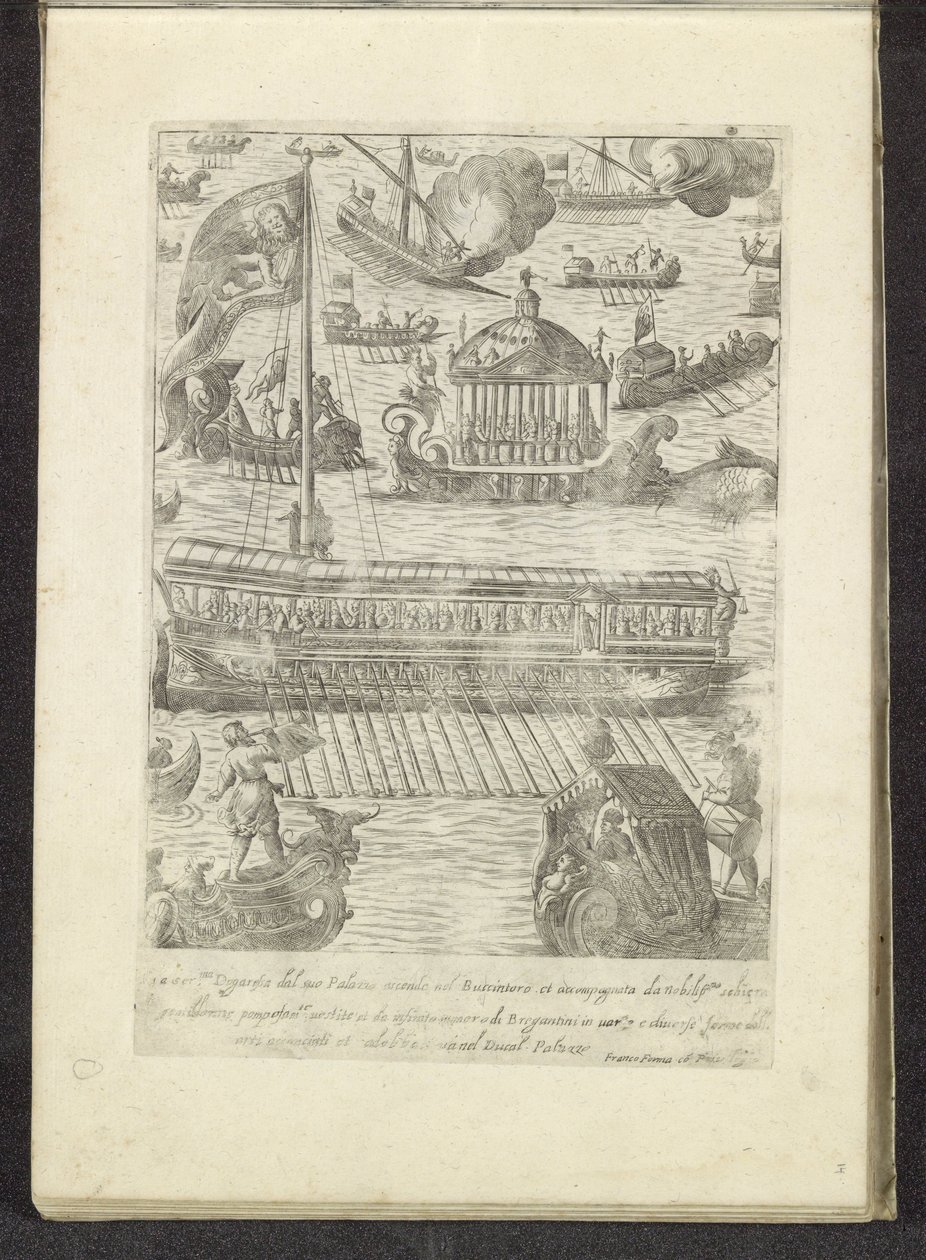 Bucintoro en andere schepen te Venetië Scenes uit het Venetiaanse leven (sarjan nimi) Habiti d