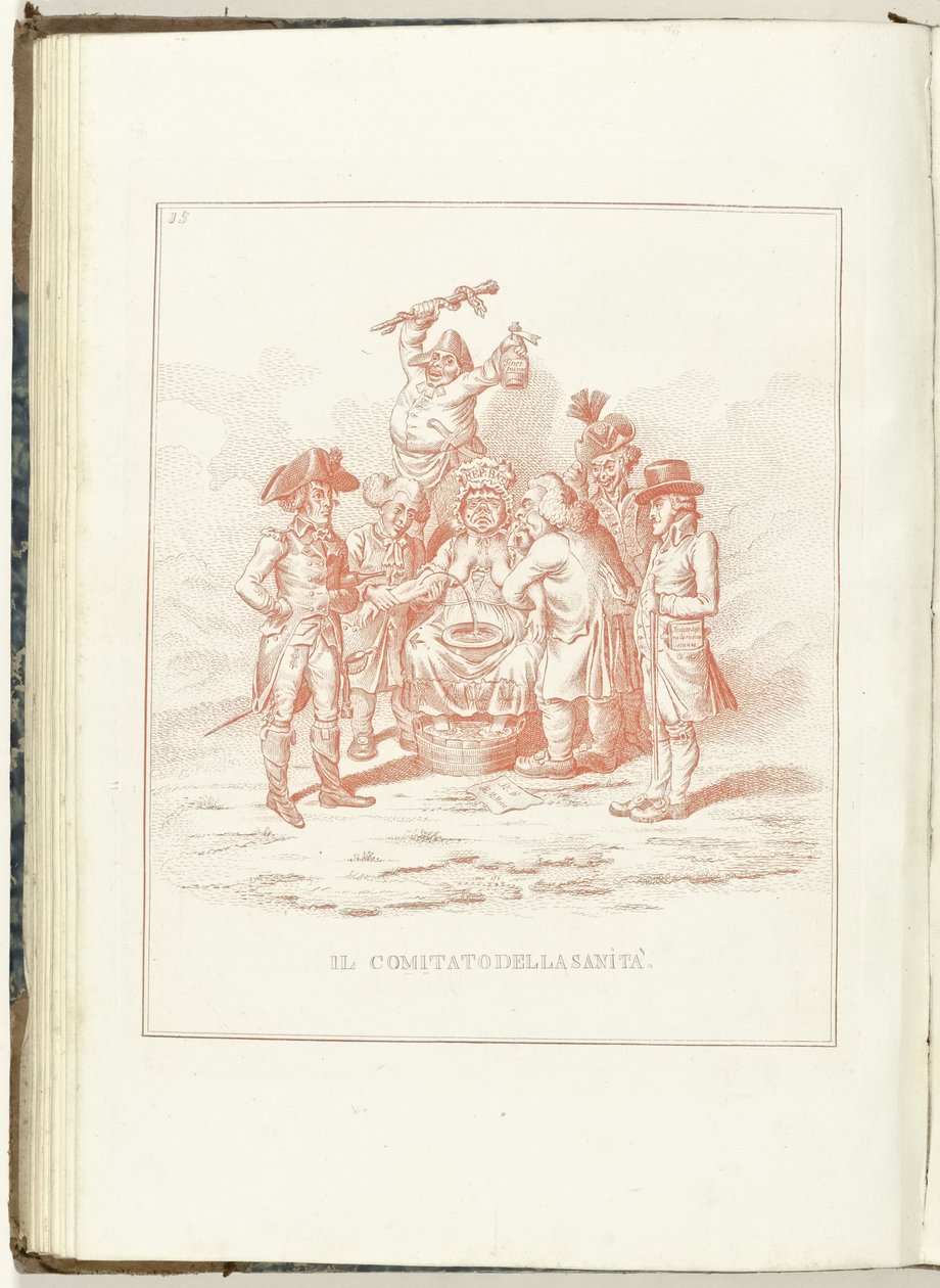 Comité van Gezondheid, 1795 Terveysvaliokunta (kohteen otsikko) Hollandia Regenerata (Italyanse kopie) (sarjan nimi) Hollannin uudestisyntyminen: spechio kaikille uudestisyntyneille kansoille (sarjan nimi esineessä) tekijältä Anonymous