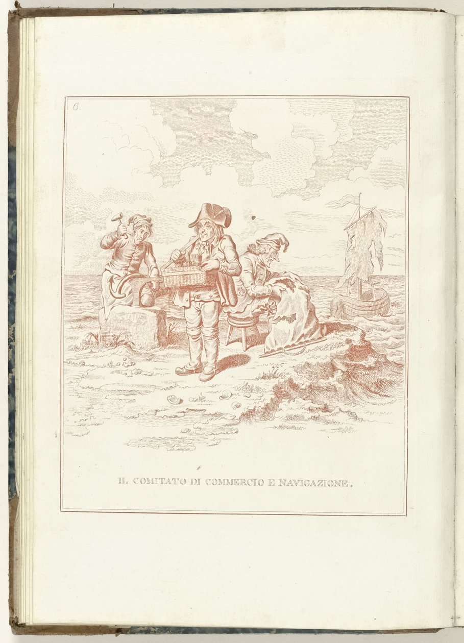 Comité van Koophandel en Zeevaart, 1795 Kauppa- ja merenkulkukomitea (otsikko esineessä) Hollandia Regenerata (Italyanse kopie) (sarjan nimi) Hollannin uudestisyntyminen: spechio kaikille uudestisyntyneille kansoille (sarjan nimi esineessä) tekijältä Anonymous