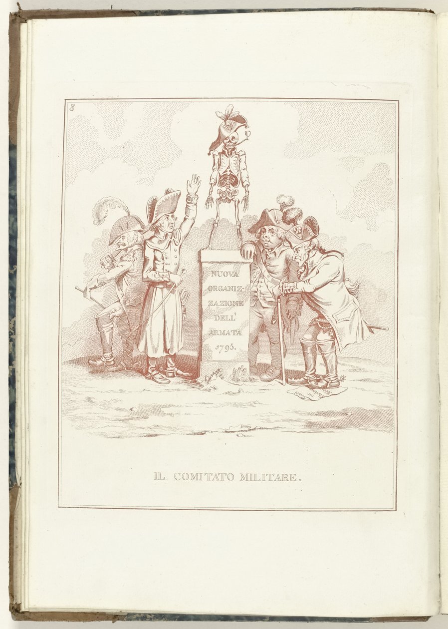 Comité van Militaire Zaken, 1795 Sotilaskomitea (kohteen otsikko) Hollandia Regenerata (Italyanse kopie) (sarjan nimi) Hollannin uudestisyntyminen: spechio kaikille uudestisyntyneille kansoille (sarjan nimi esineessä) tekijältä Anonymous
