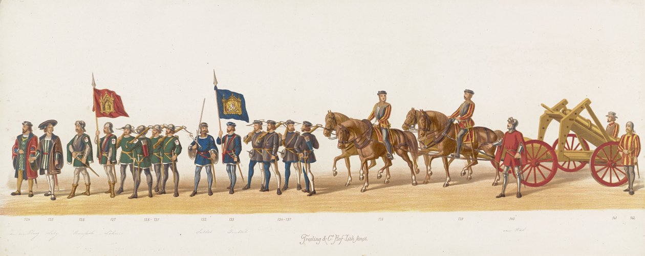 Delftin kulkue 1873 (yhdeksäs levy) Delftin ylioppilaskunnan jäsenten pitämä pukukulkue 8. heinäkuuta 1873, ja se kuvaa Karel van Egmondin, Gelren herttuan, Zutphenin kreivin saapumista Arnhemiin vuonna 1492 (sarja tekijältä Anonymous