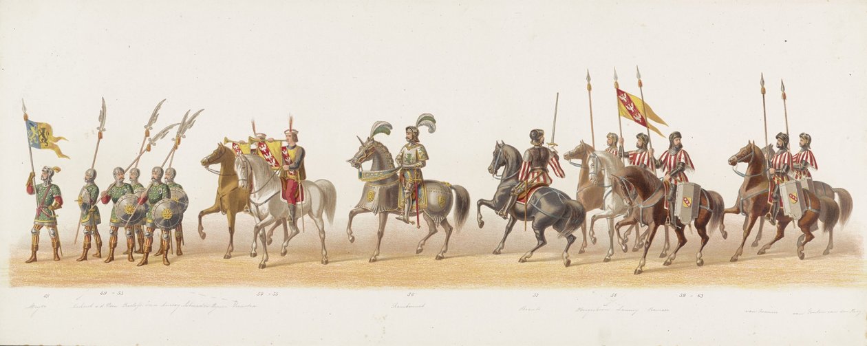 Processó de Delft de 1873 (quarta placa) Processó disfressada celebrada pels membres del Cos d
