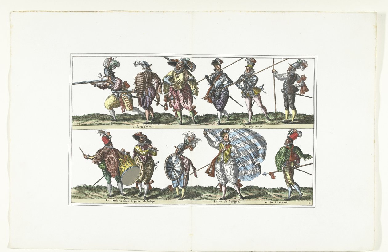 Kaksoislautanen, jossa yksitoista aseistettua siviiliä univormussa Antwerpenin muodin mukaan, n. 1580 Bourgeois d