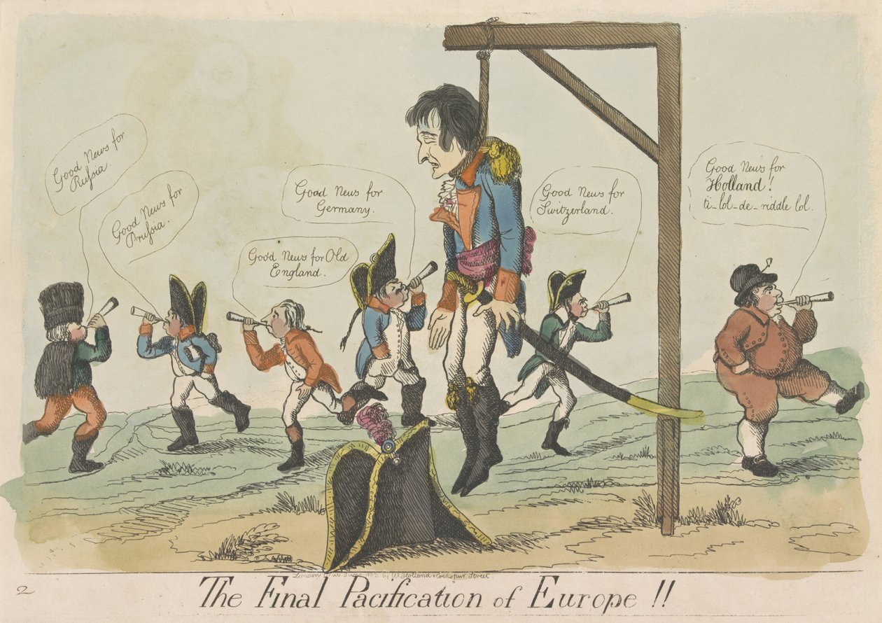 Rauha vihdoin Euroopassa, 1803 Euroopan lopullinen rauhoittaminen!! (otsikko esineessä) tekijältä Anonymous