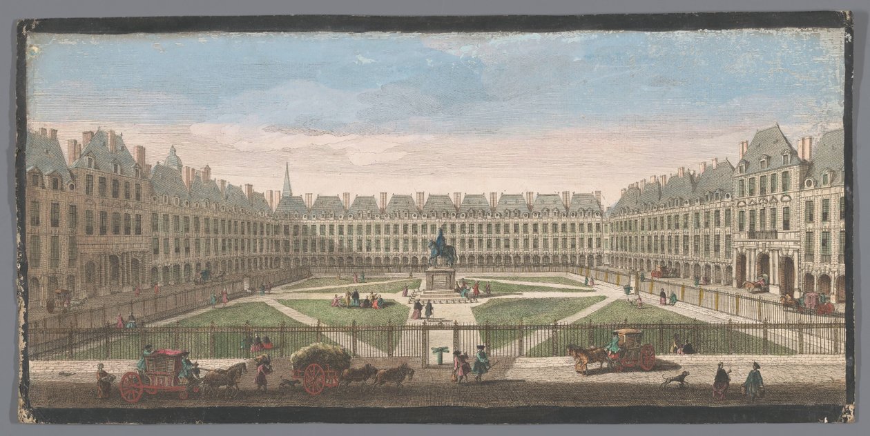 Näkymä Place Royalelle Pariisissa Vûë de la Place Royal (otsikko esineessä) tekijältä Anonymous